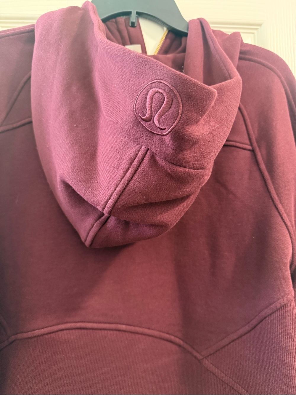 lululemon athletica Scuba Oversized Half-Zip Hoodie - Burgundy Bay / Gold - Picture 2 of 6
